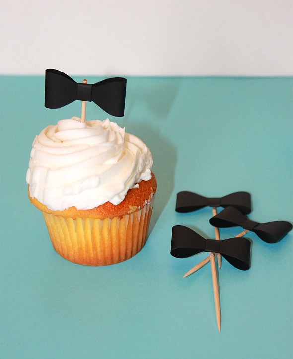 Bow Tie Cupcake Toppers