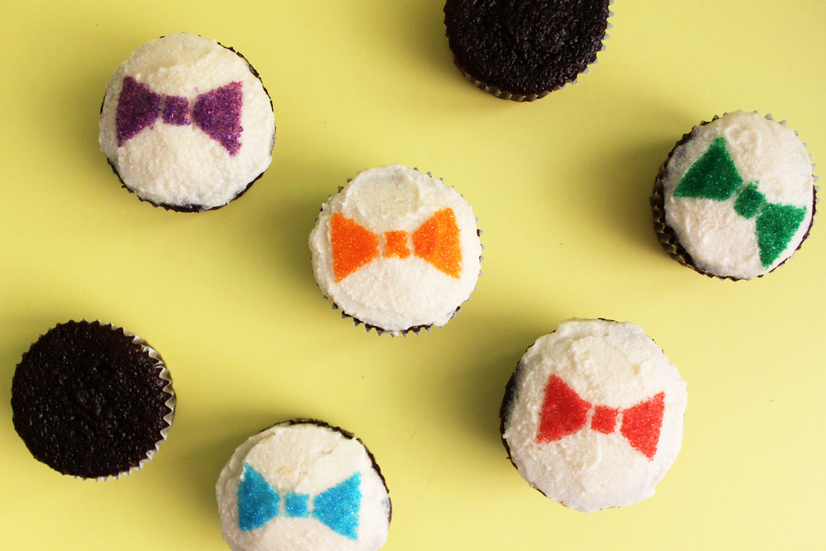 Bow Tie Cupcakes