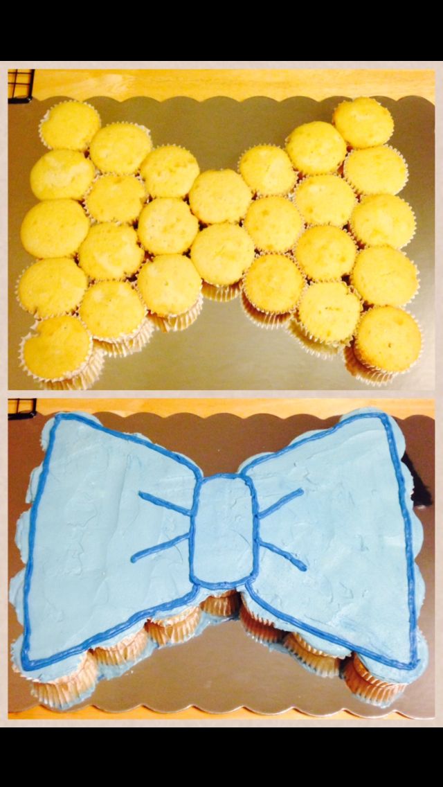 Bow Tie Shaped Pull Apart Cupcakes