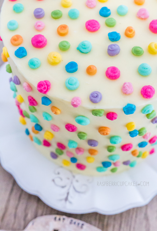 Cake Icing with Polka Dots