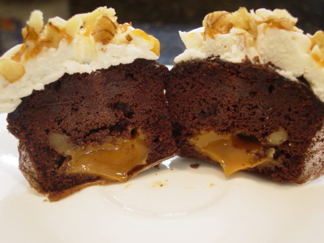 Caramel Chocolate Cupcake with Filling