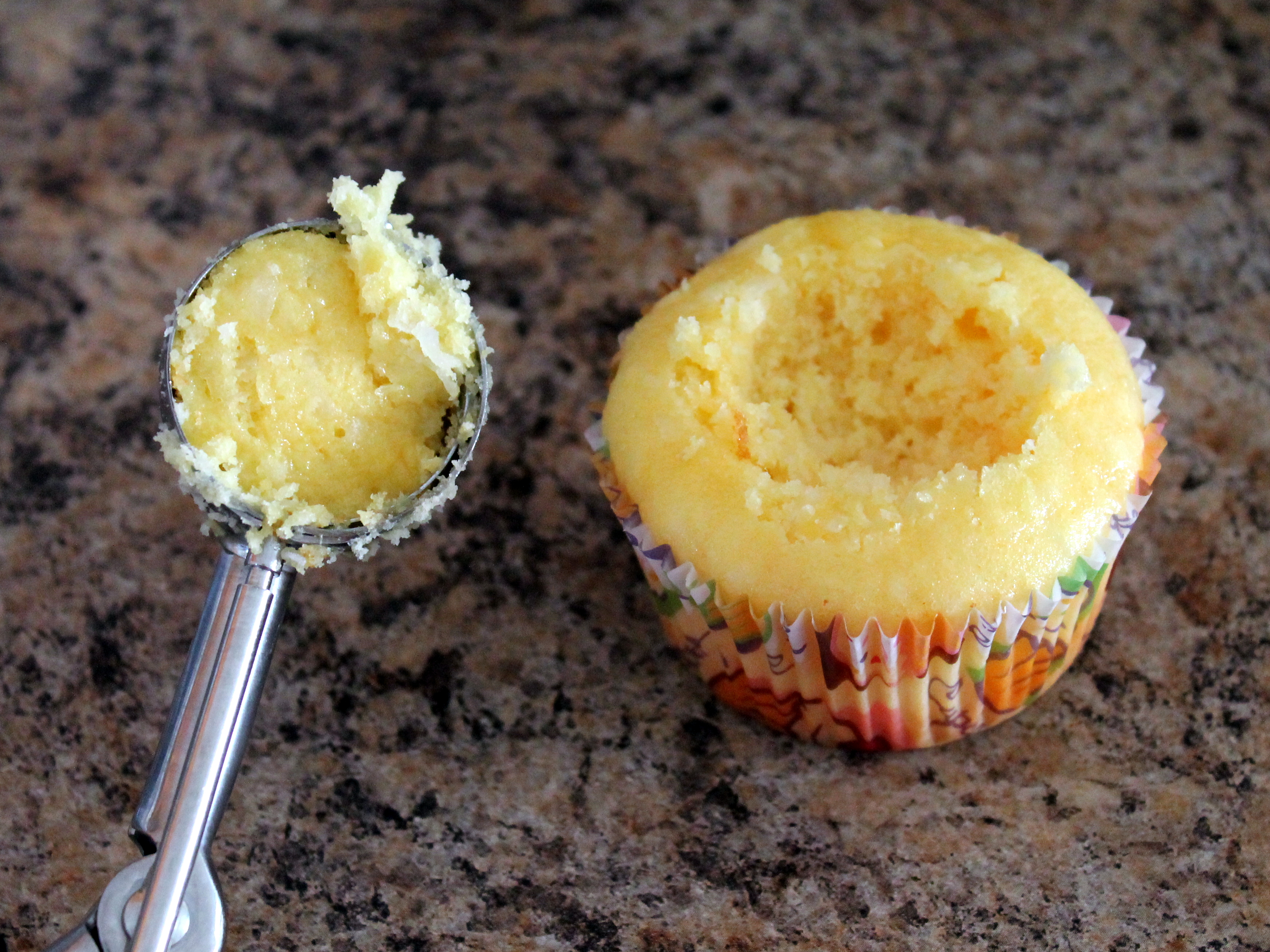 Coconut Cupcakes with Lemon Curd Filling