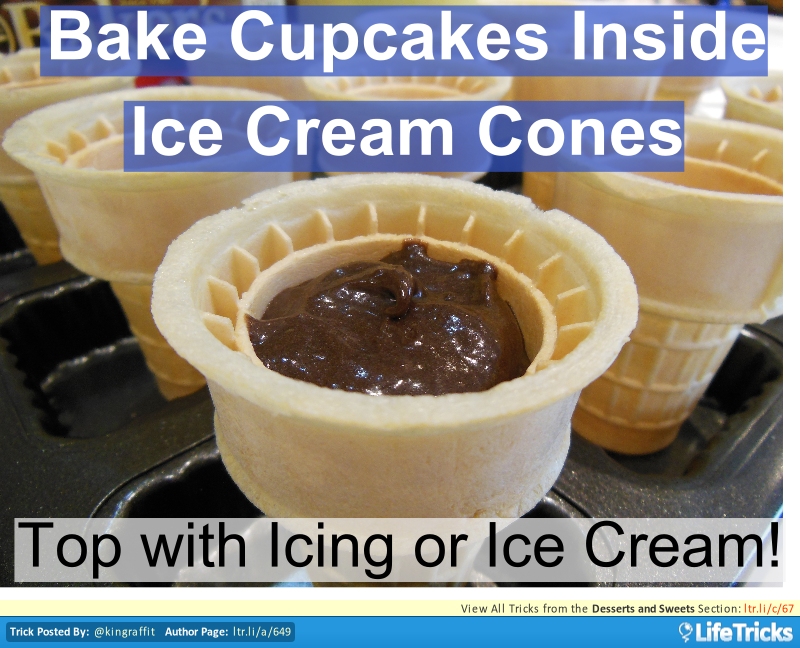 Cupcakes Inside Ice Cream Cones