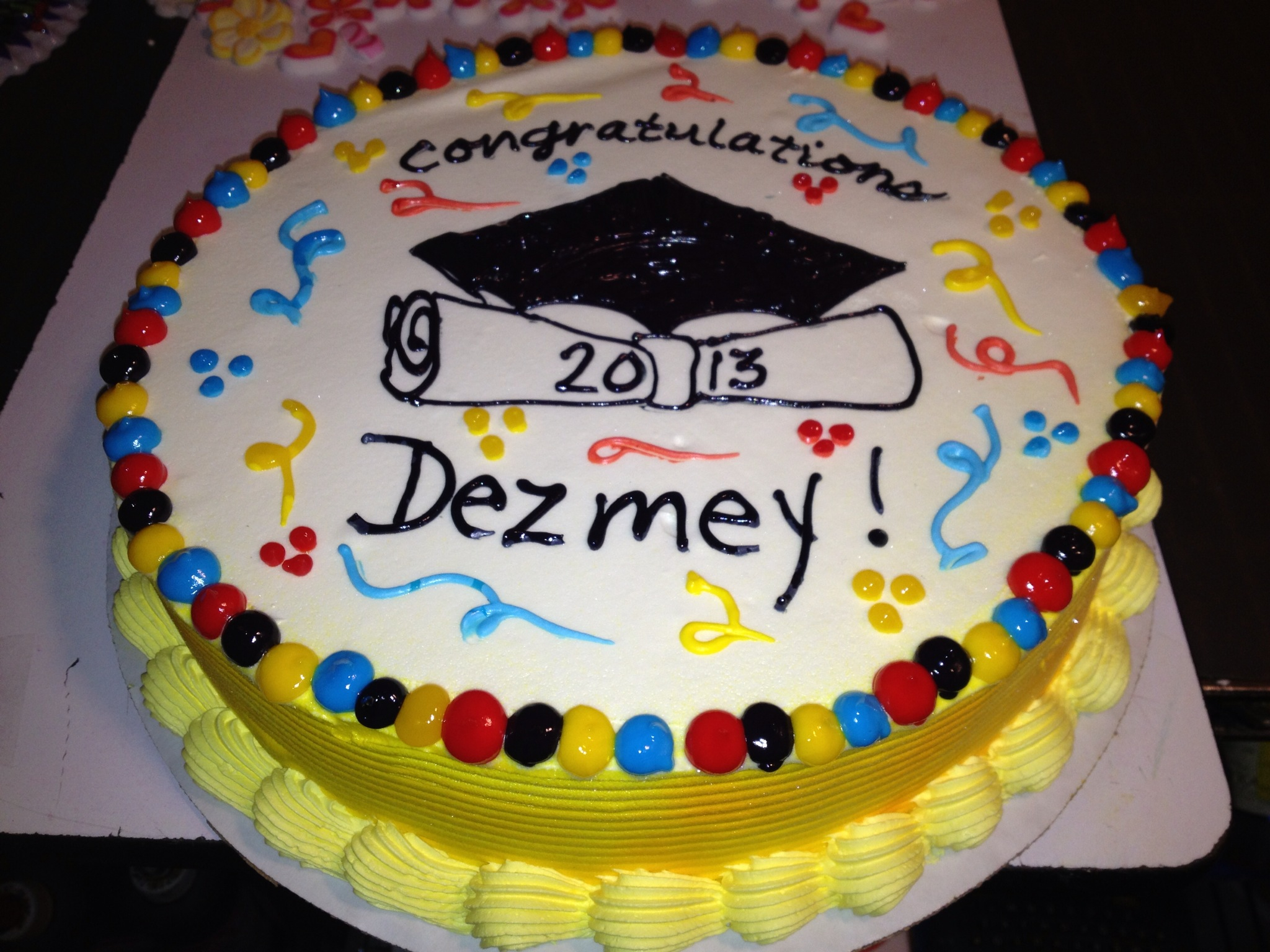 Dairy Queen Ice Cream Graduation Cake