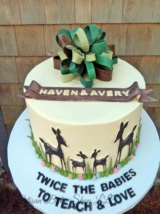 Deer Baby Shower Cake