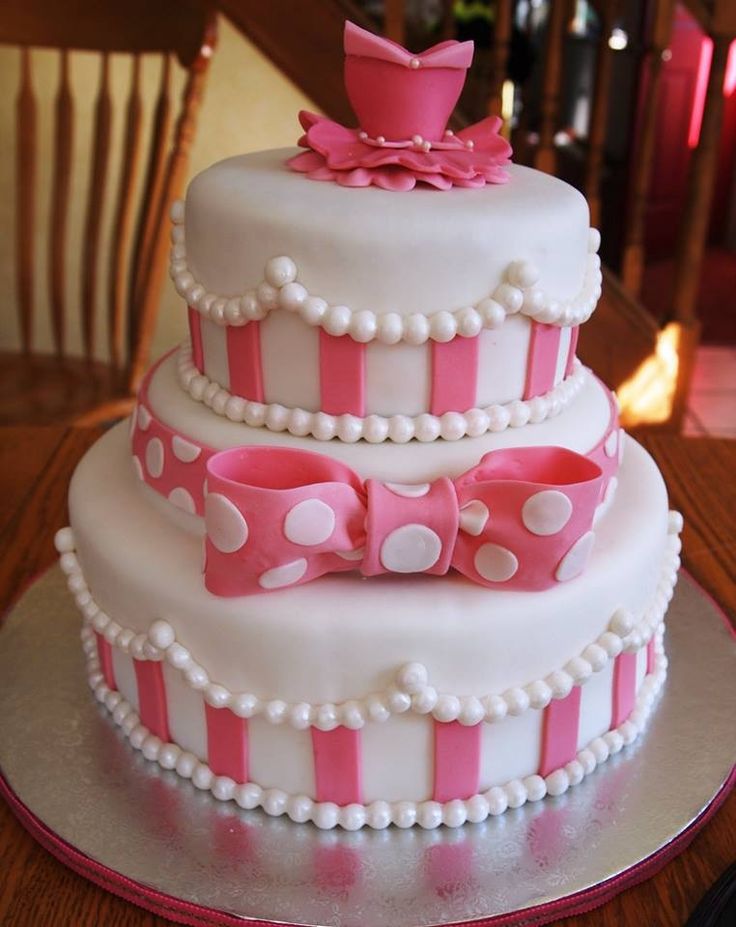 Disney Princess Pink Baby Shower Cakes