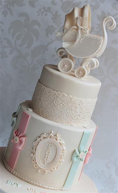 Elegant Baby Shower Cake