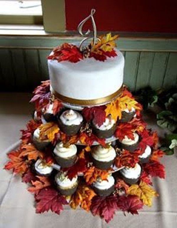 8 Tower Of Thanksgiving Cupcakes Photo Free Thanksgiving