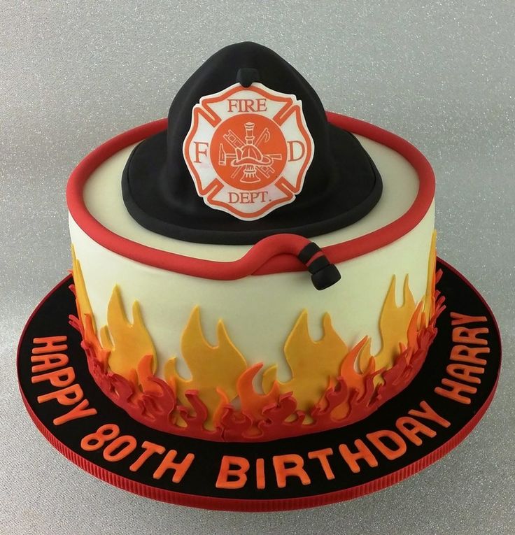 Firefighter Birthday Cake