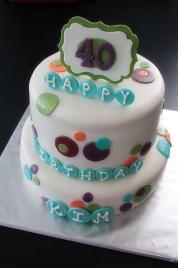 Fondant Cakes with Polka Dots