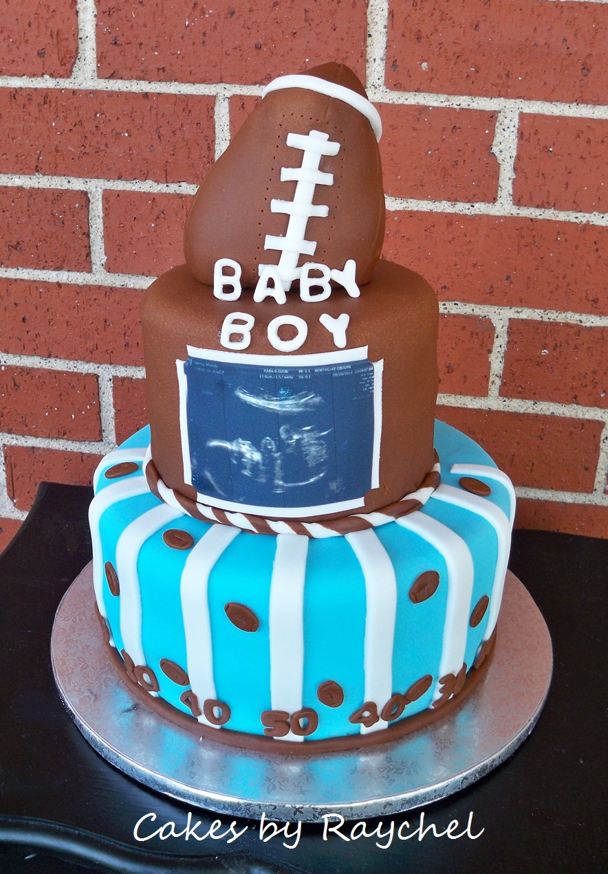 Football Baby Shower Cake