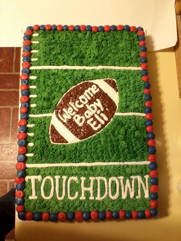 Football Baby Shower Cake