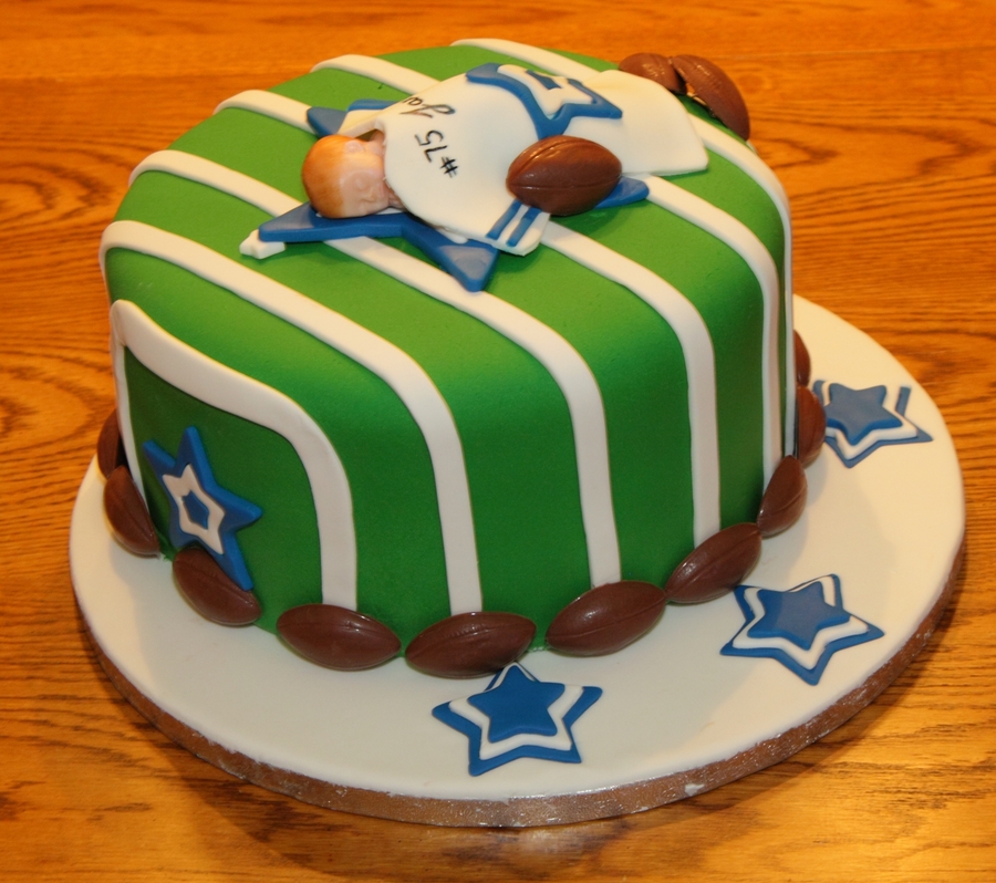 Football Baby Shower Cake