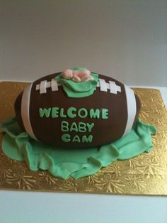 Football Baby Shower Cake