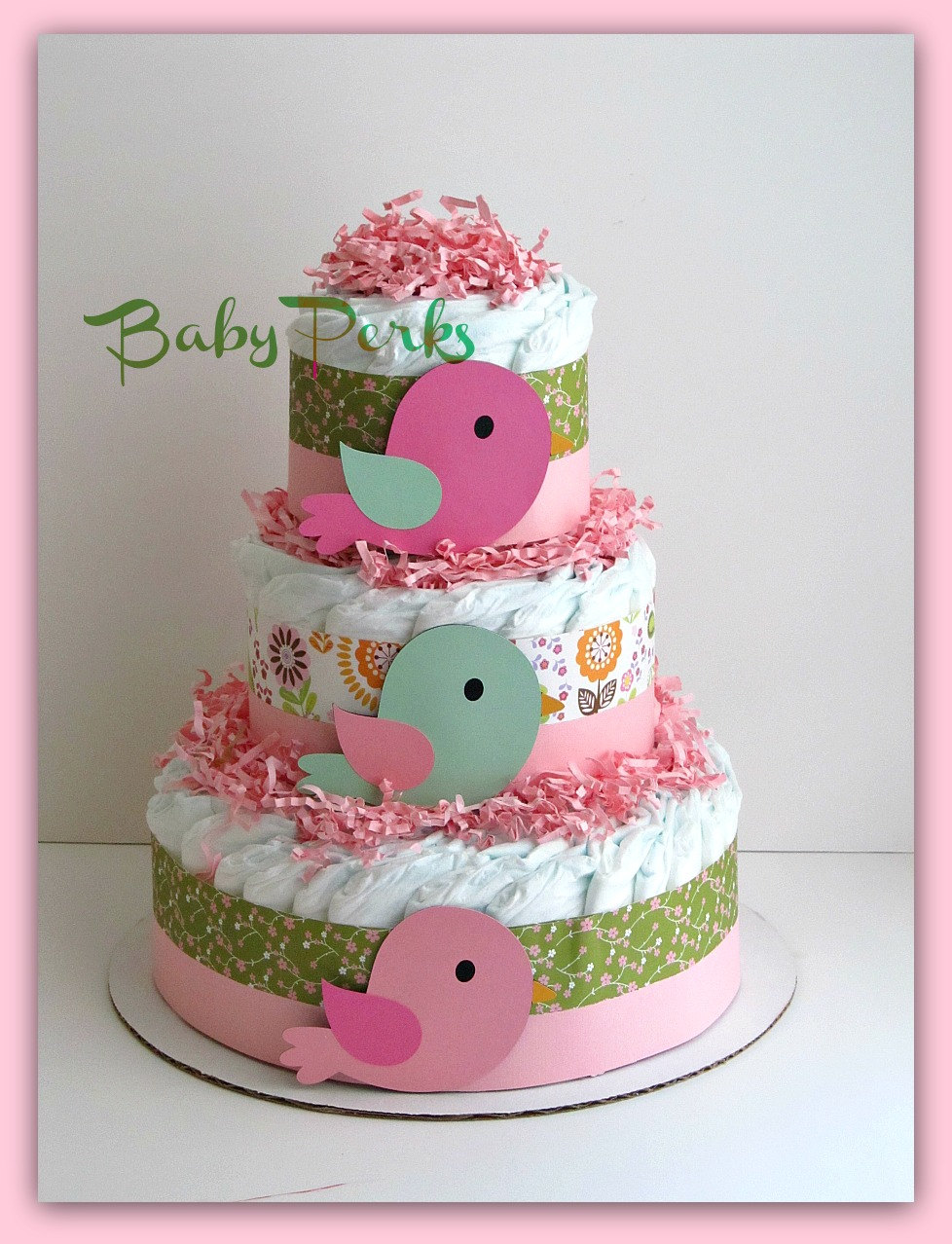 Girl Baby Shower Diaper Cake Ideas