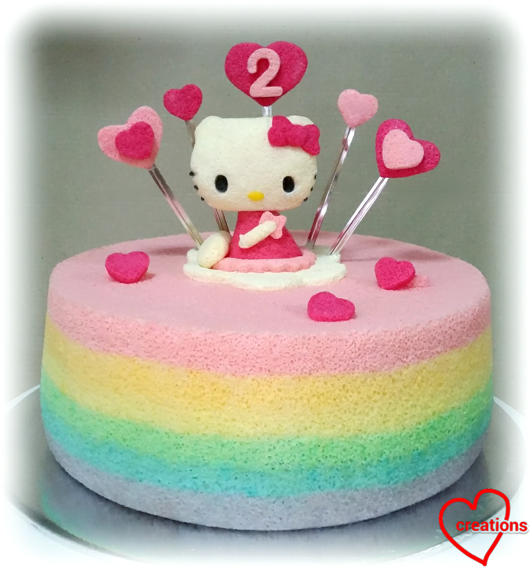 Hello Kitty Rainbow Cake