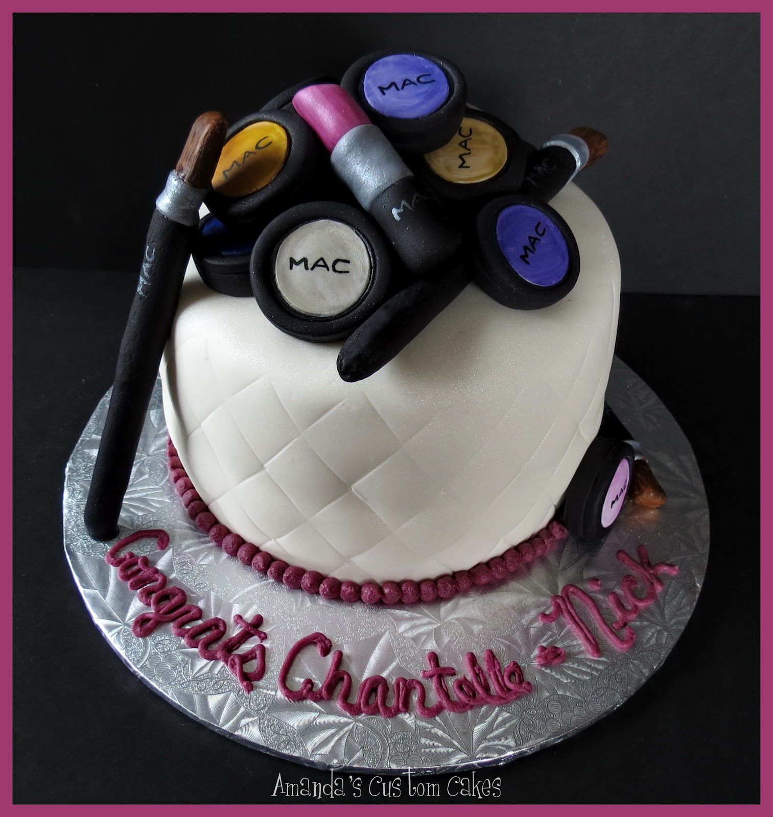 How to Make a Cake with Fondant Mac Makeup