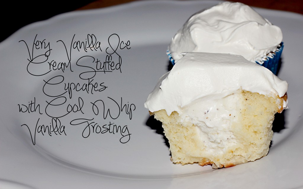 Ice Cream Cupcakes with Vanilla Frosting