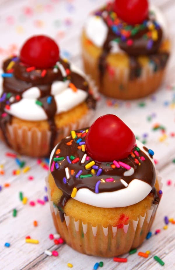 Ice Cream Filled Cupcakes