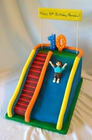 Inflatable Bounce House Birthday Cake