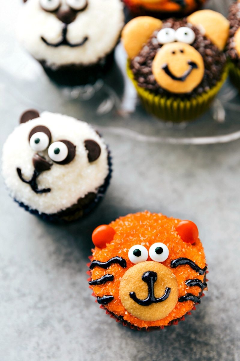 Jungle Animal Cupcakes