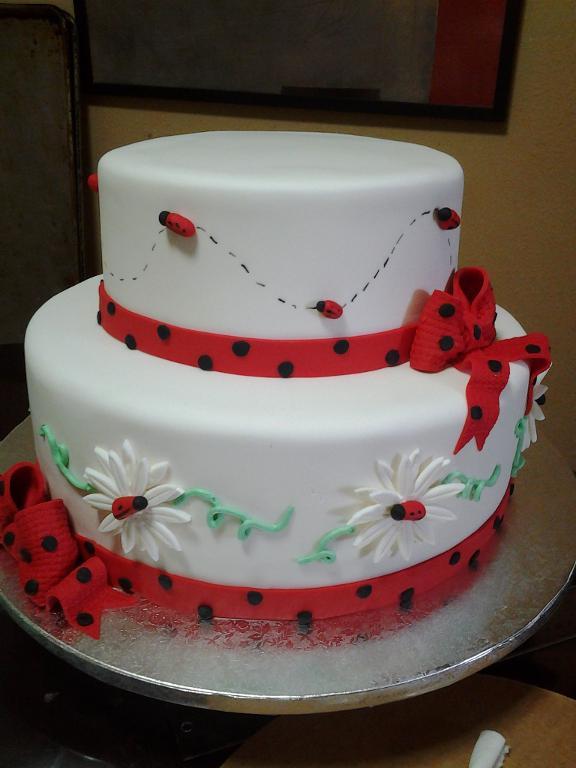 Ladybug Cakes with Buttercream