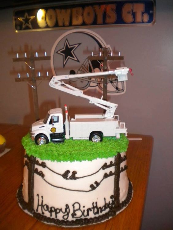 Lineman Birthday Cake