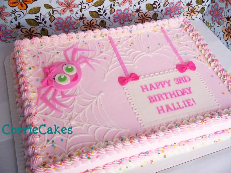 Little Girl Birthday Sheet Cakes