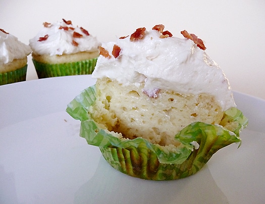 Maple Pancake Cupcake with Bacon