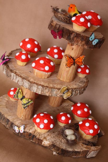 Mushroom Fairy Cupcakes