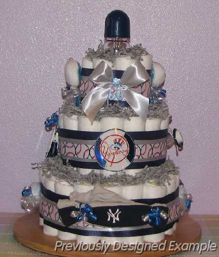 New York Yankees Diaper Cake