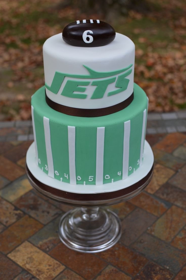 NY Jets Football Birthday Cake