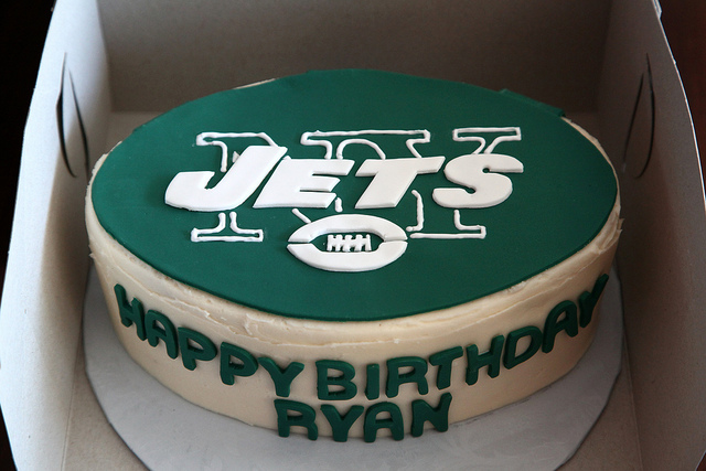 NY Jets Football Cake