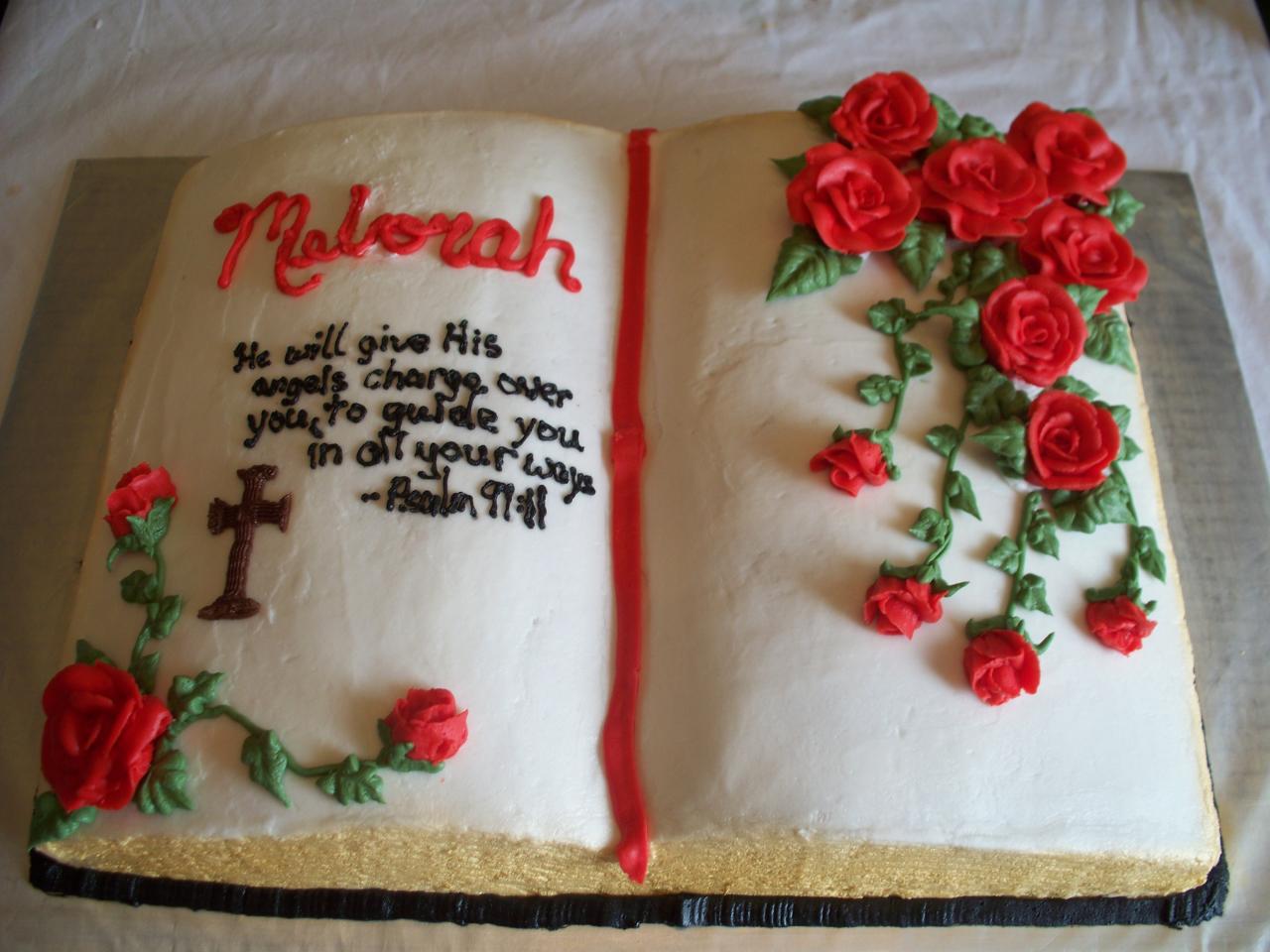 Open Book Graduation Cake