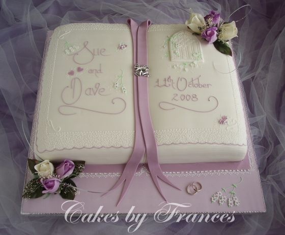 Open Book Wedding Cake