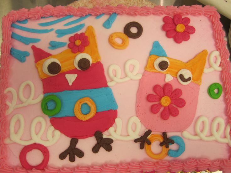 Owl Sheet Cake