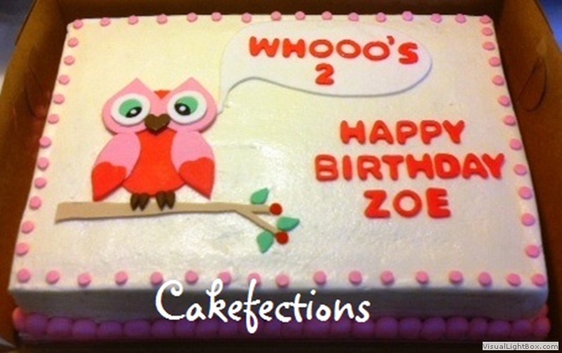 Owl Sheet Cake