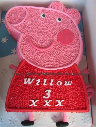 Peppa Pig Birthday Cake Buttercream