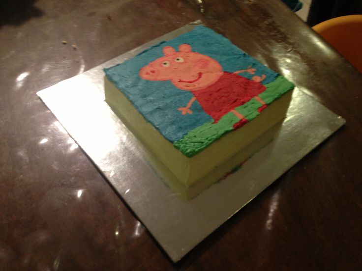 Peppa Pig Birthday Cake Buttercream