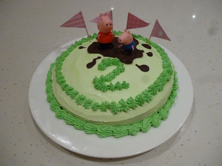 7 Photos of Peppa Pig Cakes Buttercream Icing