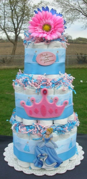 Princess Baby Girl Diaper Cake