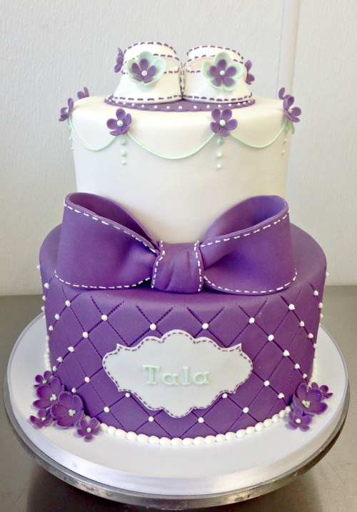 Purple Girl Baby Shower Cakes