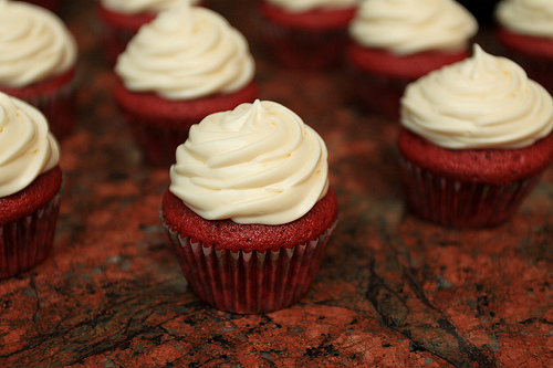 Red Velvet Cupcakes with Cream Cheese Frosting