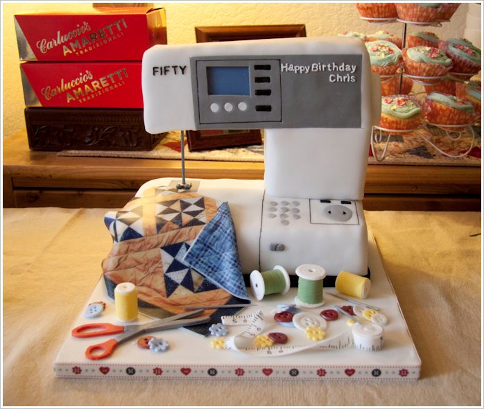 Sewing Machine Birthday Cake