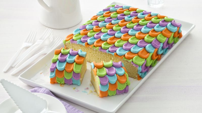 Sheet Cake Rainbow Petal