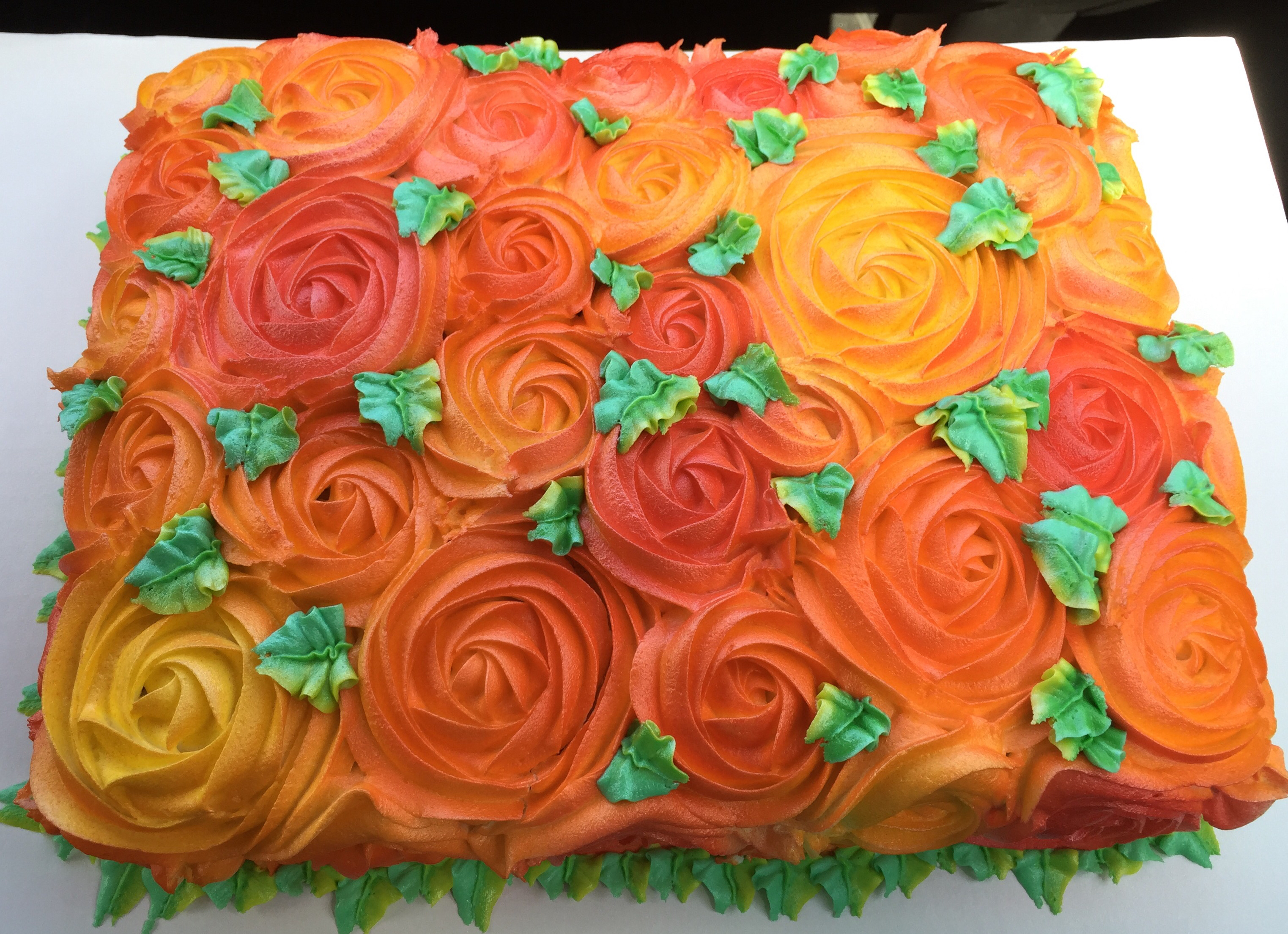 Sheet Cake with Buttercream Roses