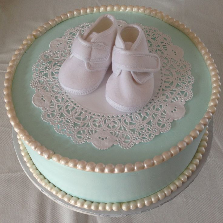 Simple and Elegant Baby Shower Cake