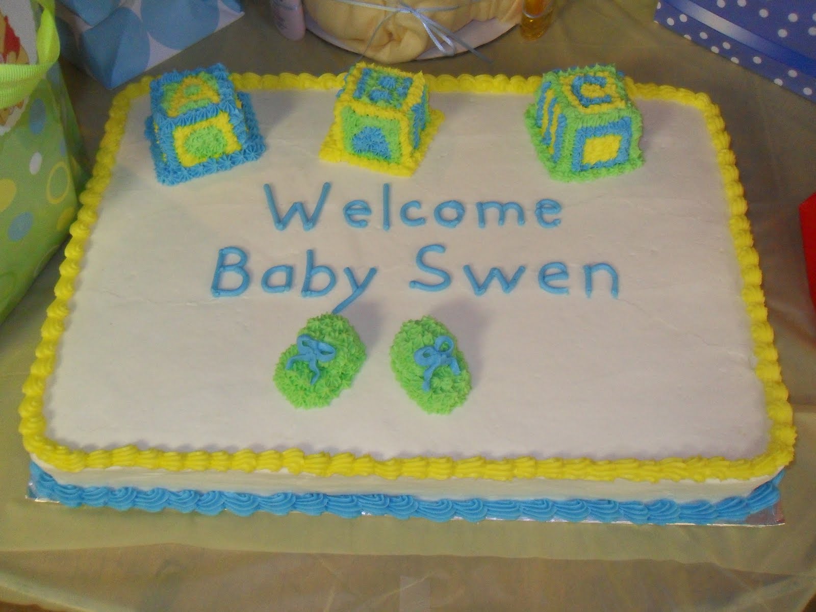 Simple Baby Shower Cake