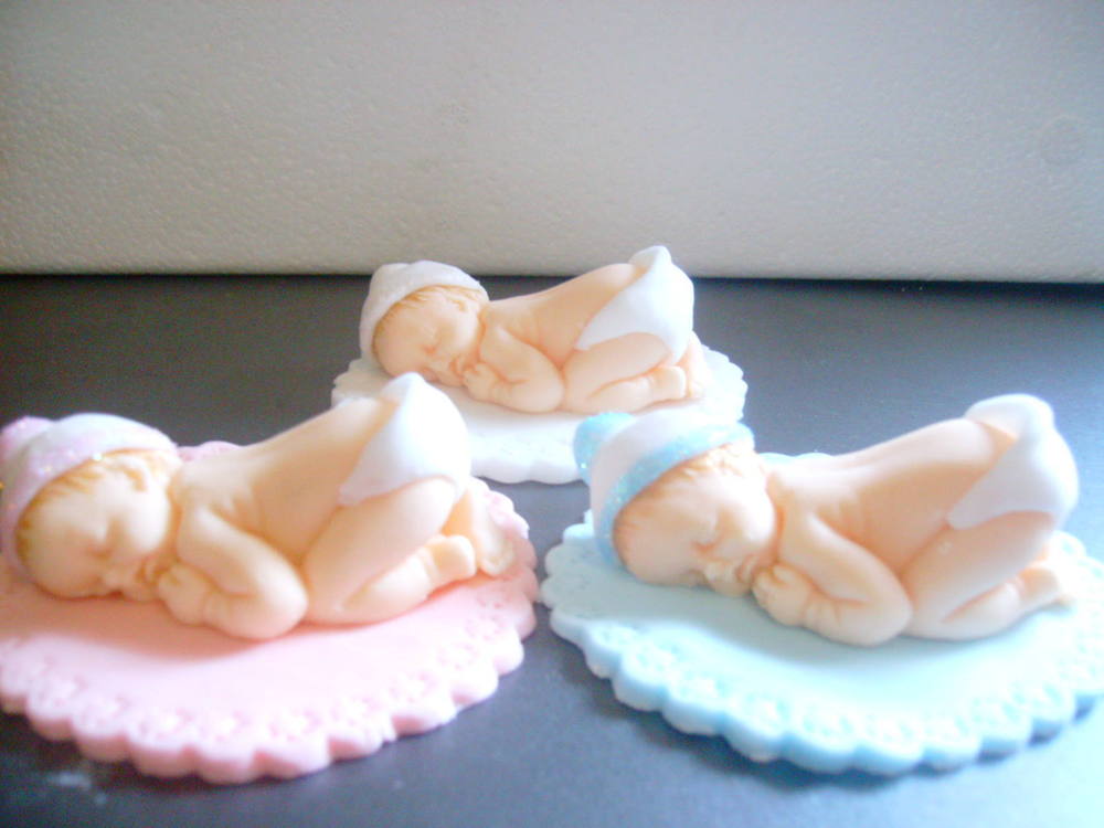 Sleeping Baby Shower Cake Toppers