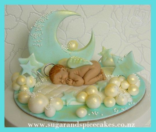 Sleeping Baby Shower Cake Toppers